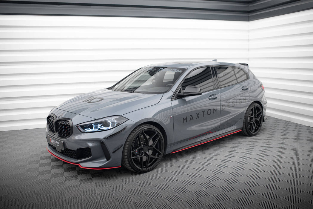 Side Skirts Diffusers V.2 for BMW 1 M-Pack /  M135i / 128ti-BM-1-40-MPACK-SD2RED