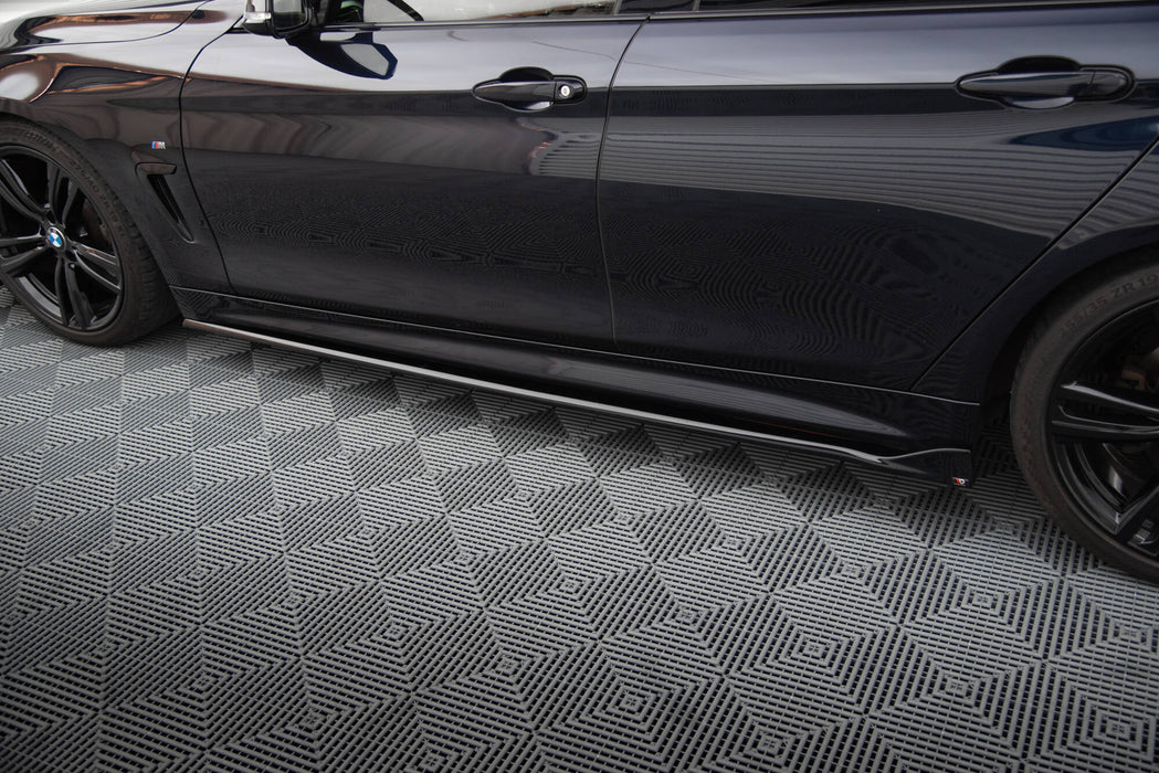 Side Skirts Diffusers V.3 BMW 4 Coupe / Gran Coupe / Cabrio M-Pack F32 / F36 / F33-BM-4-F36-GC-MPACK-SD1G