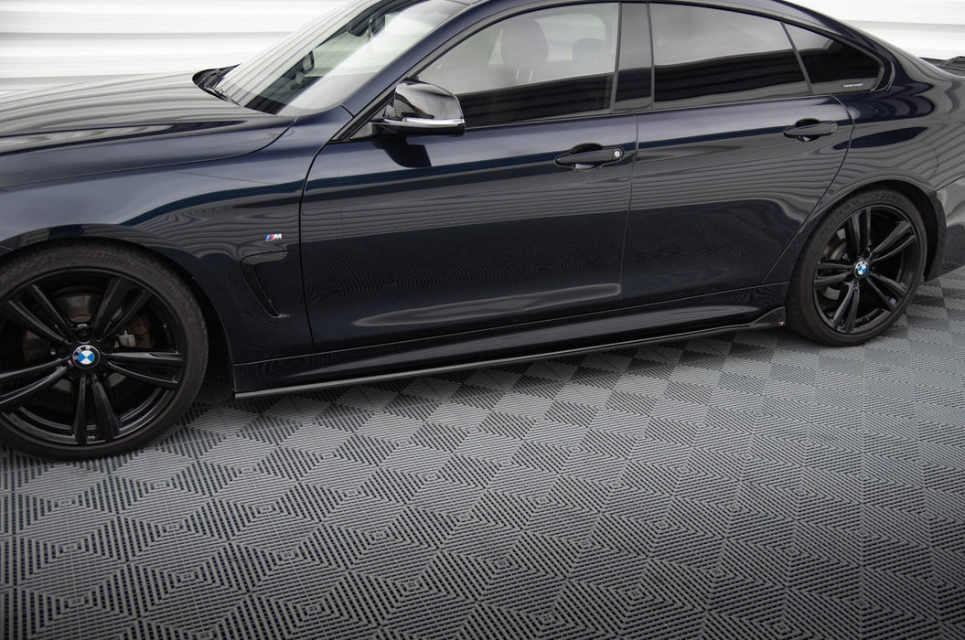 Side Skirts Diffusers V.3 BMW 4 Coupe / Gran Coupe / Cabrio M-Pack F32 / F36 / F33-BM-4-F36-GC-MPACK-SD1G