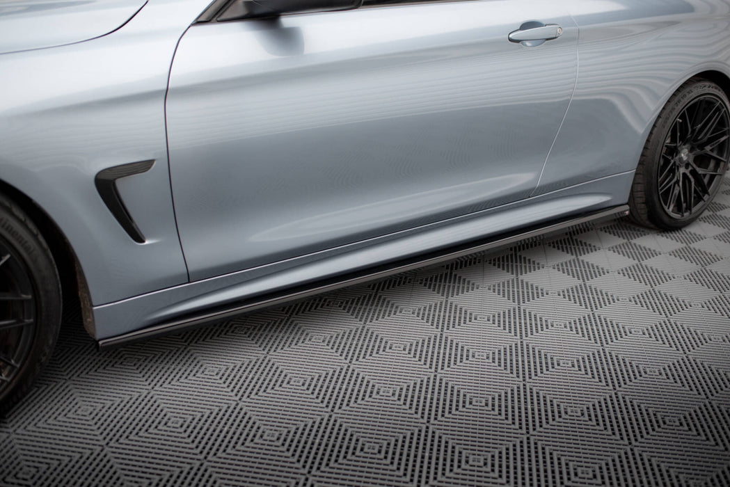 Side Skirts Diffusers V.3 BMW 4 Coupe / Gran Coupe / Cabrio M-Pack F32 / F36 / F33-BM-4-F32-MPACK-SD3G