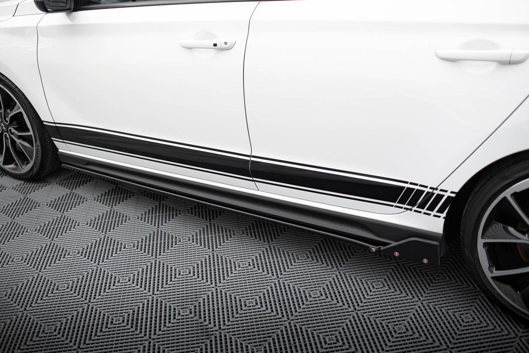 Side Skirts Diffusers V.5 + Flaps Hyundai I30 N / N-Line Hatchback / Fastback Mk3 / Mk3 Facelift