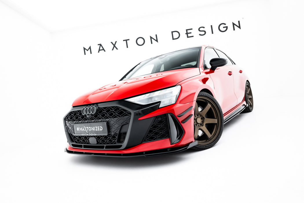 Street Pro Front Splitter + Flaps Audi RS3 Sedan 8Y Facelift
