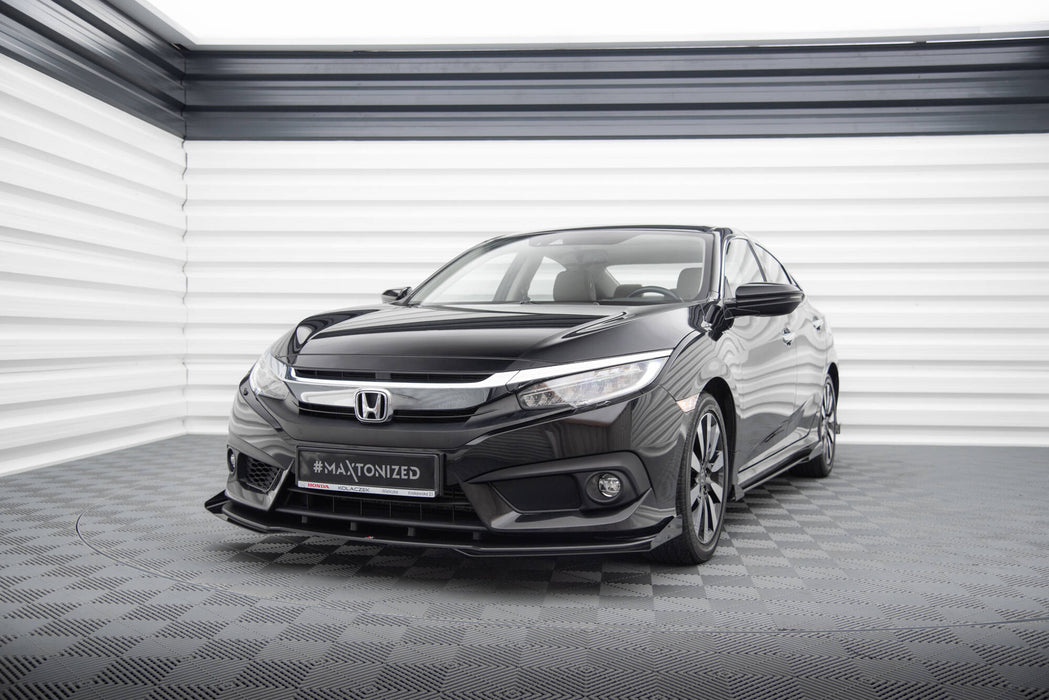 Street Pro Front Splitter + Flaps Honda Civic Sedan Mk10