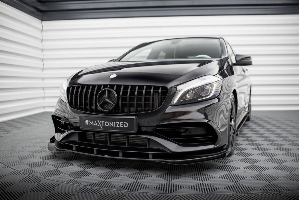 Street Pro Front Splitter + Flaps Mercedes-Benz A AMG-Line W176 Facelift