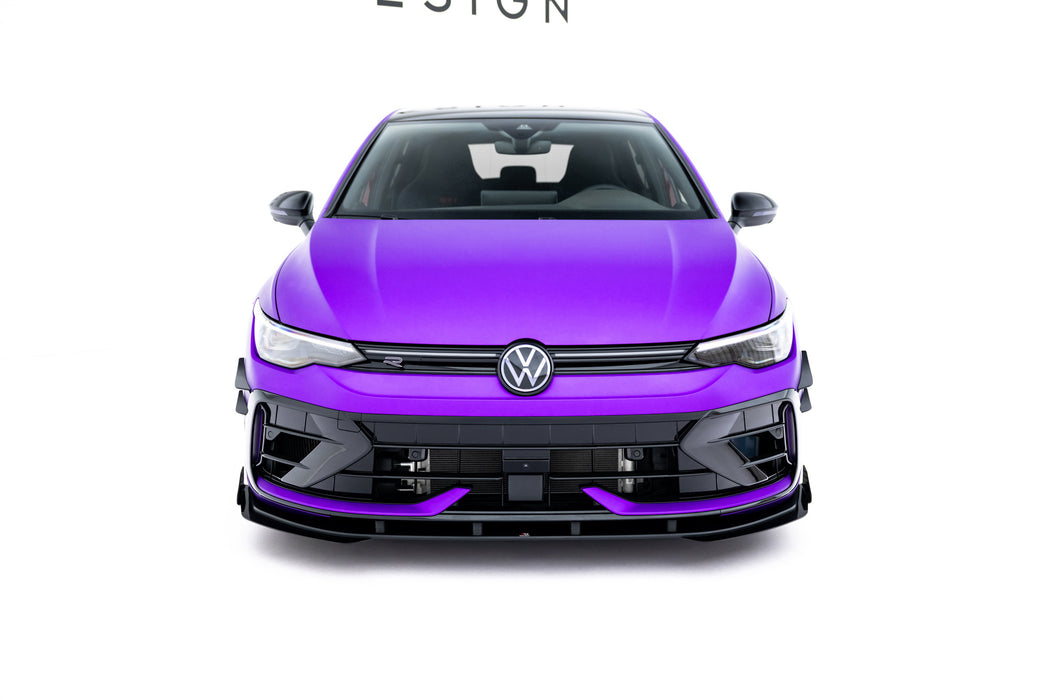 Street Pro Front Splitter + Flaps Volkswagen Golf R Hatchback Mk8 Facelift