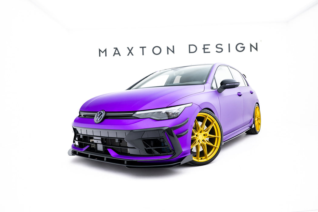 Street Pro Front Splitter + Flaps Volkswagen Golf R Hatchback Mk8 Facelift
