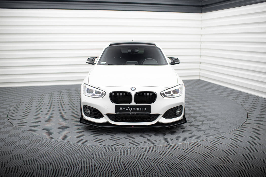 Street Pro Front Splitter V.3 + Flaps for BMW 1 F20 M-Pack Facelift / M140i