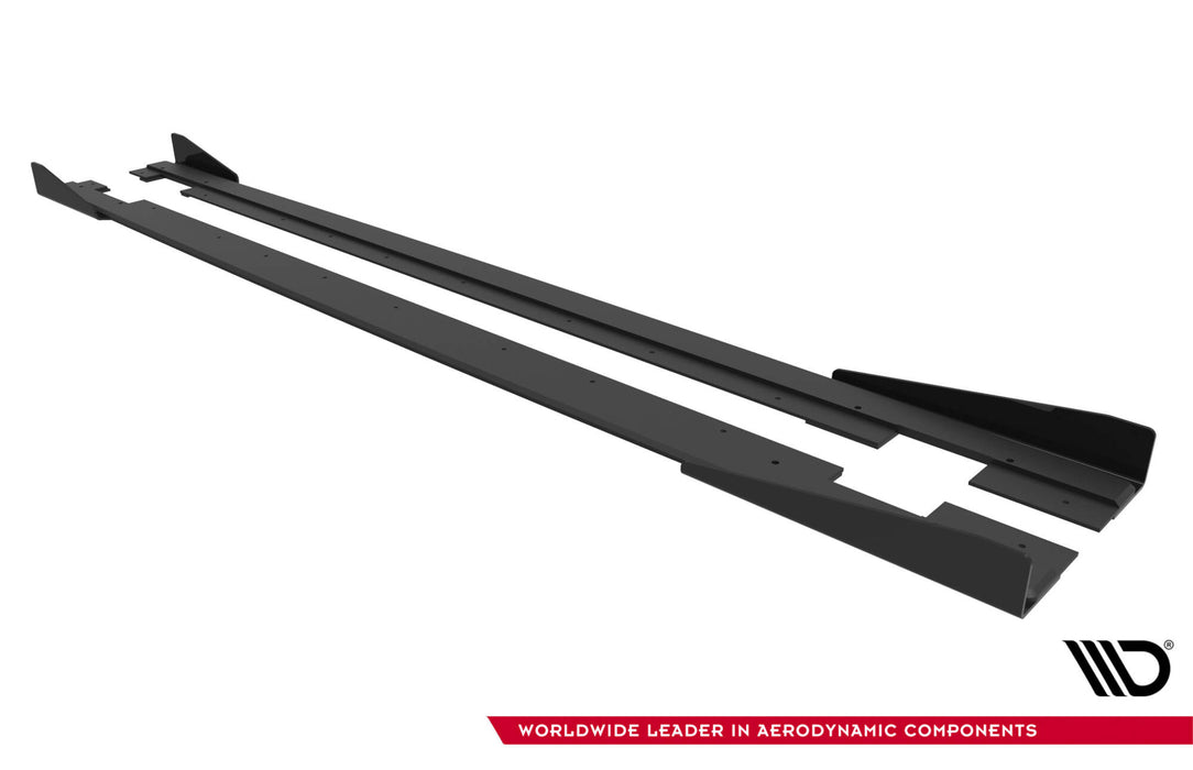 Street Pro Side Skirts Diffusers + Flaps Audi TT S / TT S-Line 8J Facelift
