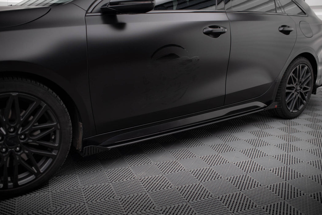 Street Pro Side Skirts Diffusers + Flaps Kia Proceed GT / GT-Line Mk1 Facelift / Ceed GT Mk3 Facelift
