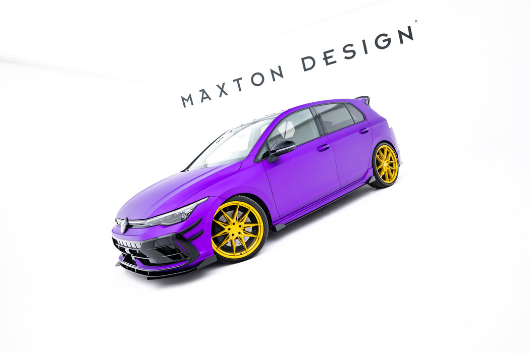 Street Pro Side Skirts Diffusers + Flaps Volkswagen Golf R Hatchback Mk8 / Mk8 Facelift
