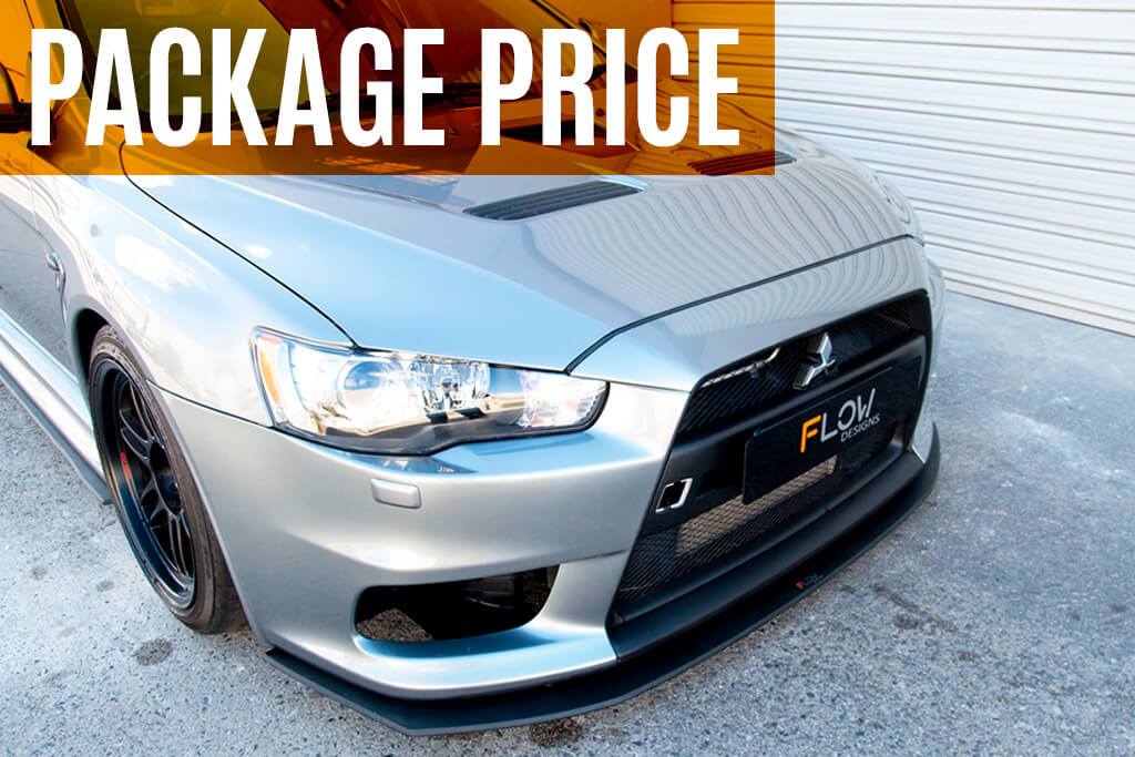 Lancer Evolution X Full Lip Splitter Set-Flow Designs