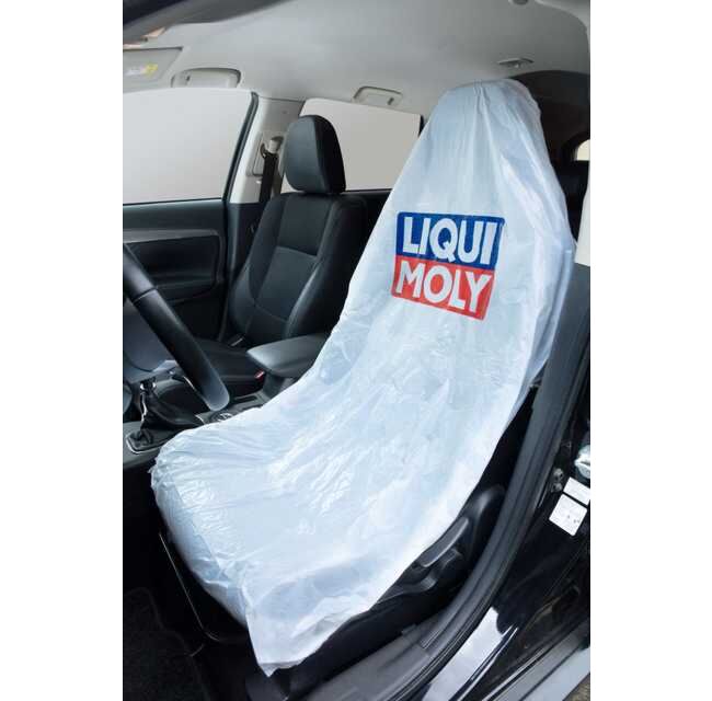 Protective seat covers with logo (250 pcs./roll) | LIQUI MOLY - Harrys Euro