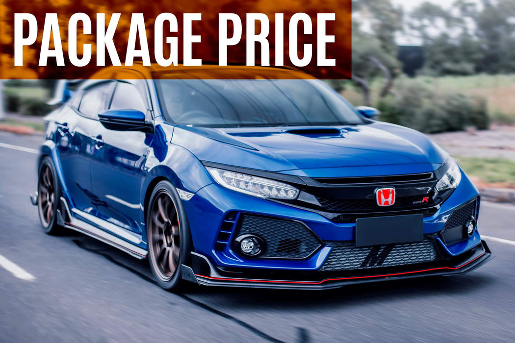 FK8 Civic Type R Full Lip Splitter Set-Flow Designs