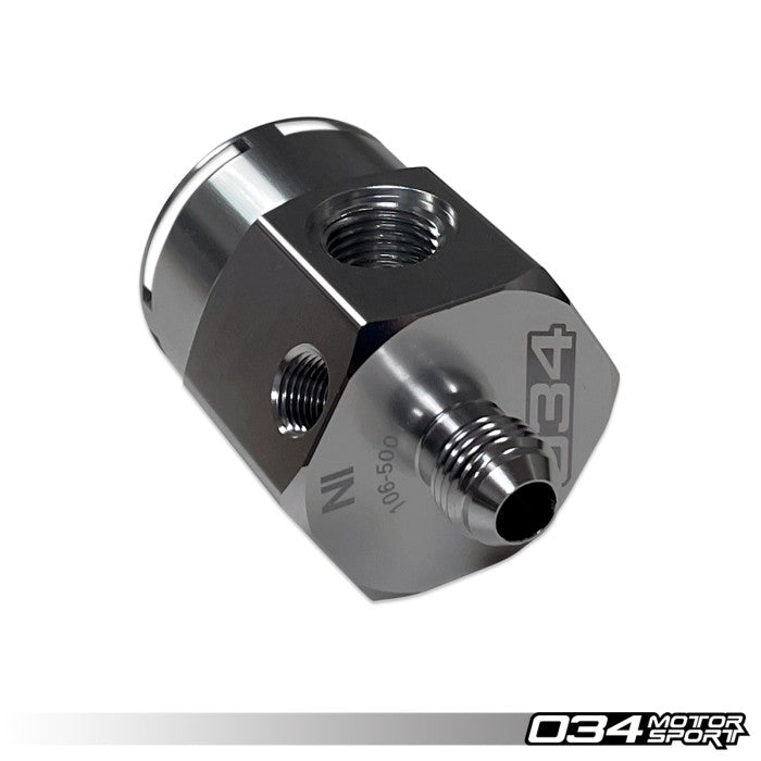 Fuel Pressure Regulator (FPR) Housing Adapter, Remote Mount, Billet Aluminum