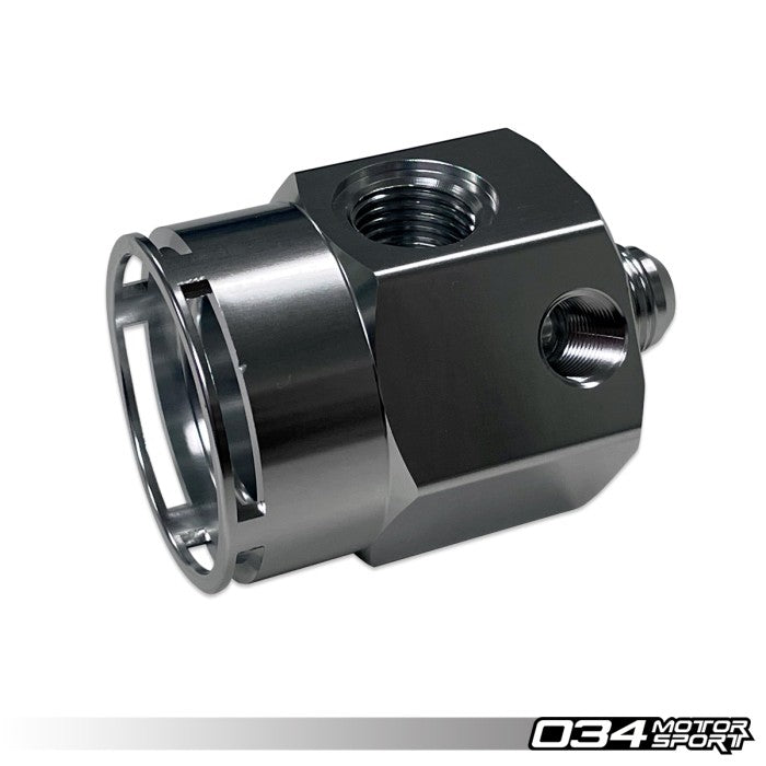 Fuel Pressure Regulator (FPR) Housing Adapter, Remote Mount, Billet Aluminum
