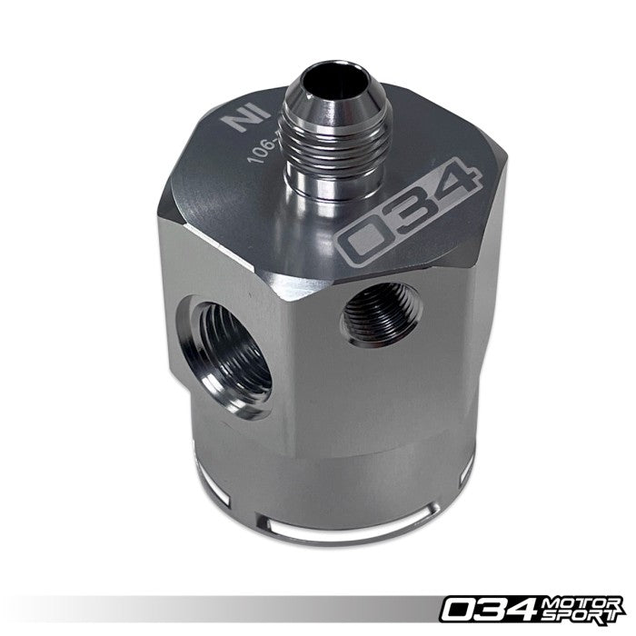 Fuel Pressure Regulator (FPR) Housing Adapter, Remote Mount, Billet Aluminum