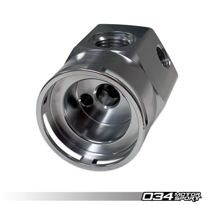 Fuel Pressure Regulator (FPR) Housing Adapter, Remote Mount, Billet Aluminum