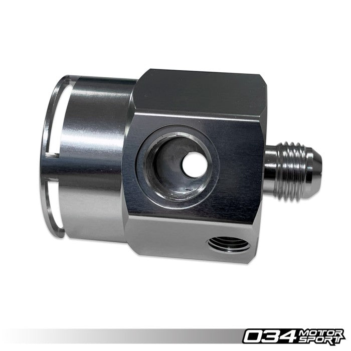 Fuel Pressure Regulator (FPR) Housing Adapter, Remote Mount, Billet Aluminum