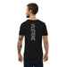Valvetronic Men's Curved Hem T-Shirt white text - Harrys Euro