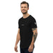 Valvetronic Men's Curved Hem T-Shirt white text - Harrys Euro