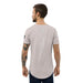 Valvetronic Men's Curved Hem T-Shirt white text - Harrys Euro