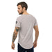 Valvetronic Men's Curved Hem T-Shirt white text - Harrys Euro