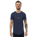 Valvetronic Men's Curved Hem T-Shirt white text - Harrys Euro