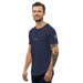 Valvetronic Men's Curved Hem T-Shirt white text - Harrys Euro