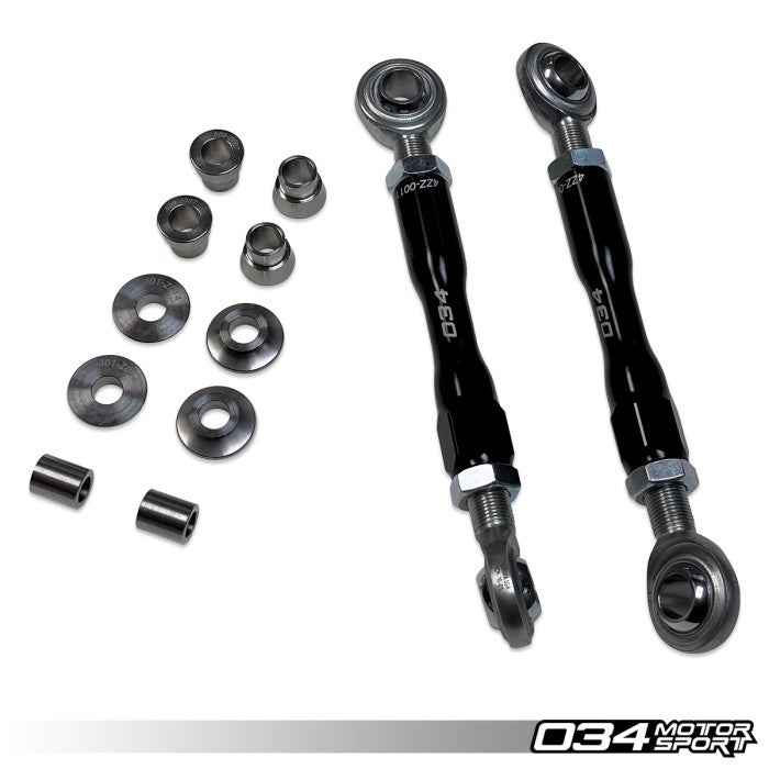 Motorsport Billet Adjustable Rear Sway Bar End Link Pair, Gen 1 & Gen 1.5 R8