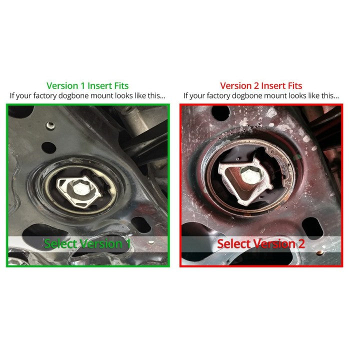 Billet Aluminum Upper & Lower Dogbone Mount Insert Pair, Volkswagen & Audi MQB And MQB EVO