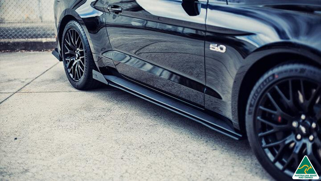 GT Mustang S550 FN Side Skirt Splitter Winglets (Pair)-Flow Designs