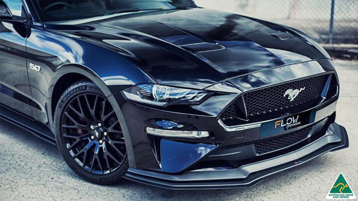 GT Mustang S550 FN Front Lip Splitter Extensions (Pair)-Flow Designs