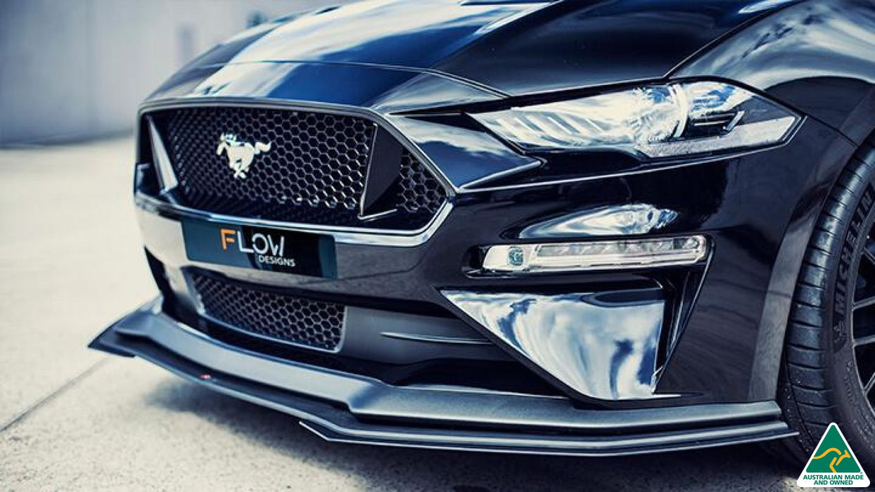 GT Mustang S550 FN Front Lip Splitter Extensions (Pair)-Flow Designs