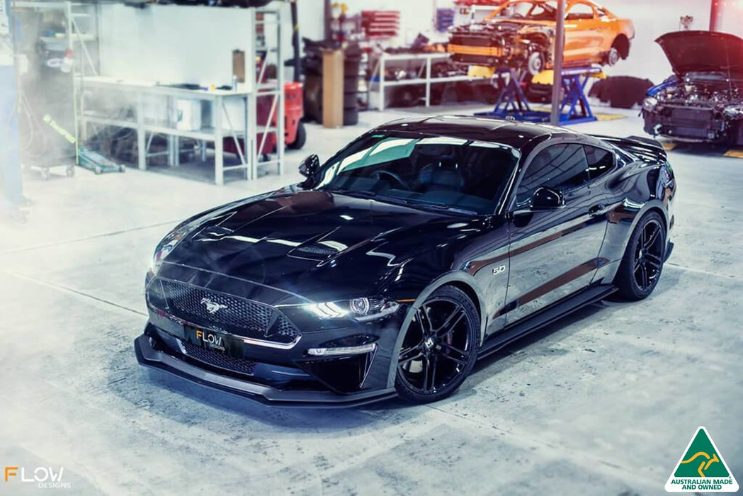 GT Mustang S550 FN Side Skirt Splitters (Pair)-Flow Designs
