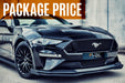 Black 2018 Mustang S550 FN Splitter Kit