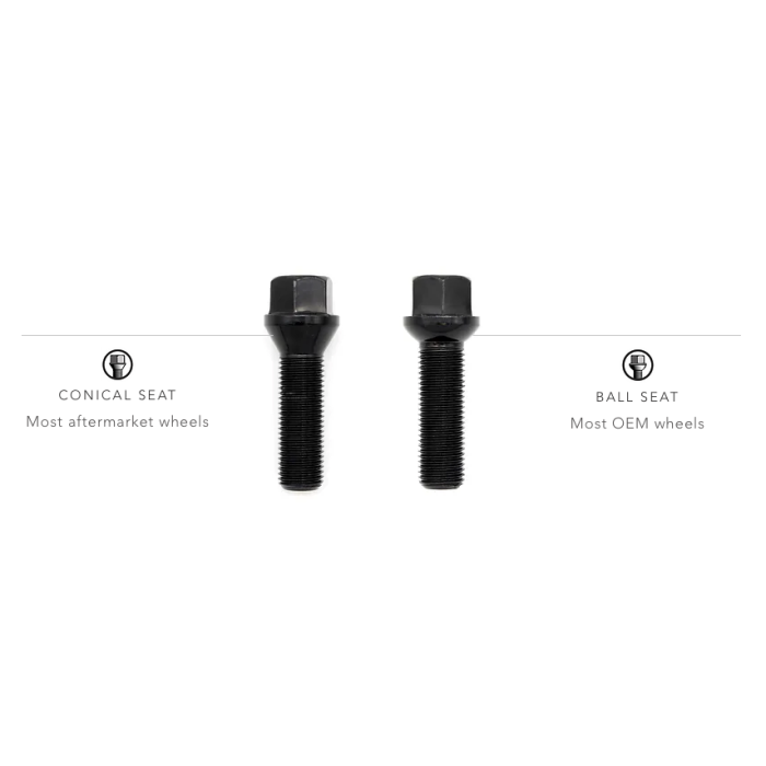 RacingLine Hubcentric Wheel Spacers & Bolts - 17.5mm width, Ball Seat bolts, pair