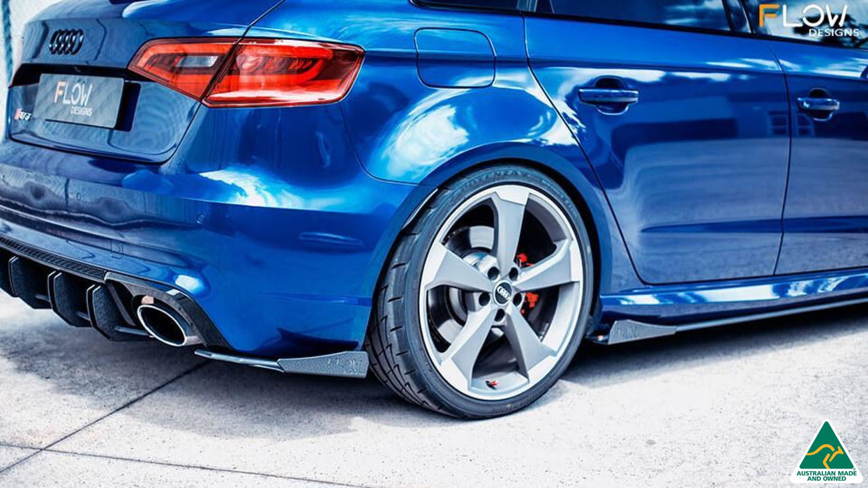RS3 8V Sportback (Pre-Facelift) Rear Pod/Spat Winglets (Pair)-Flow Designs