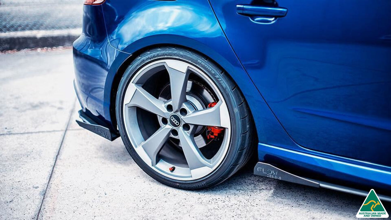 RS3 8V Sportback (Pre-Facelift) Side Skirt Splitter Winglets (Pair)-Flow Designs