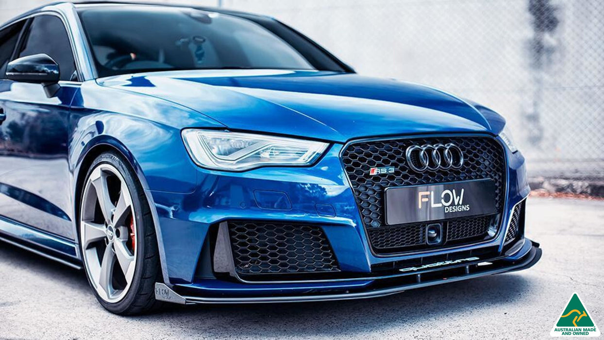 RS3 8V Sportback (Pre-Facelift) Front Lip Splitter Winglets (Pair)-Flow Designs