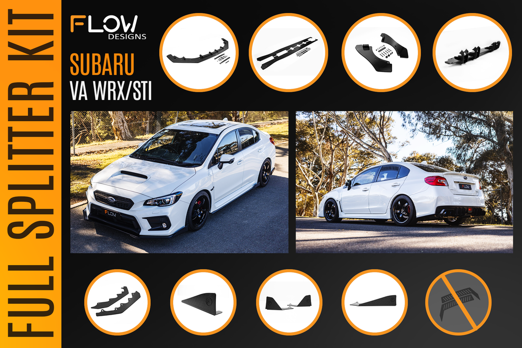 VA WRX/STI Full Lip Splitter Set-Flow Designs