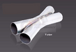TWIN EXHAUST X PIPE 3.0 Inch STAINLESS - Harrys Euro