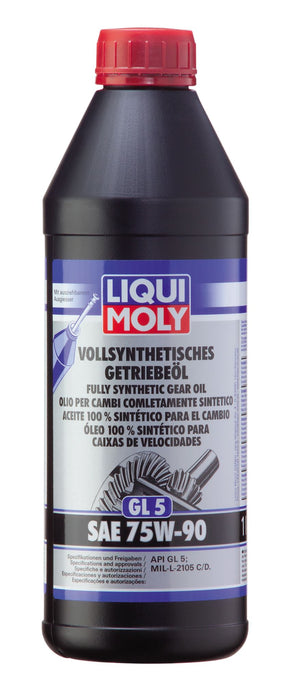 LIQUI MOLY FULLY SYNTHETIC GEAR OIL (GL5) SAE 75W-90