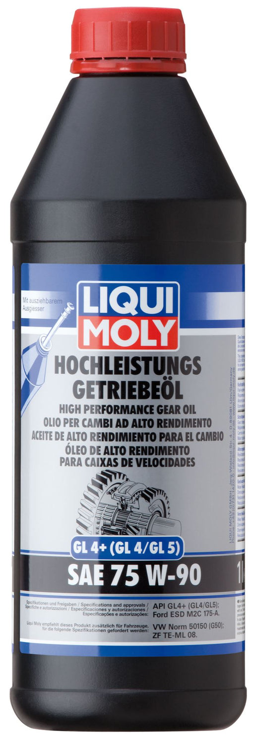 LIQUI MOLY HIGH PERFORMANCE GEAR OIL (GL4+) SAE 75W-90 1L - Harrys Euro