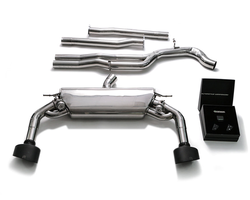 ARMYTRIX Stainless Steel Valvetronic Catback Exhaust System Dual Matte Black Tip