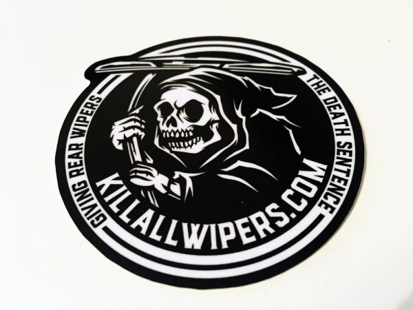 KILL ALL WIPERS | LOGO DECAL BLACK/WHITE