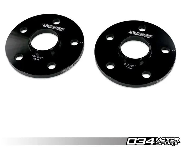 Wheel Spacer Pair, 10mm, Audi and Volkswagen 5x112mm & with 57.1mm Center Bore