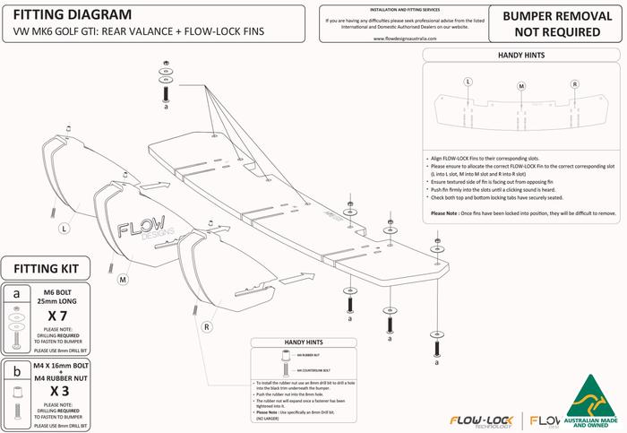 FLOW DESIGNS | VW MK6 GOLF GTI FLOW-LOCK REAR DIFFUSER