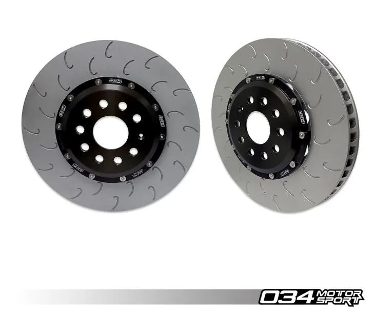 2-Piece Floating Front Brake Rotor Upgrade Kit, Volkswagen & Audi MQB and MQB EVO AWD with 2.0T TFSI (Performance Pack)